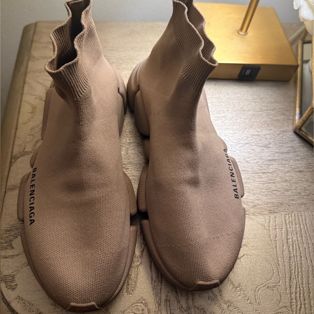 Balenciaga Tan Sock Sneakers - Picture 3 of 5